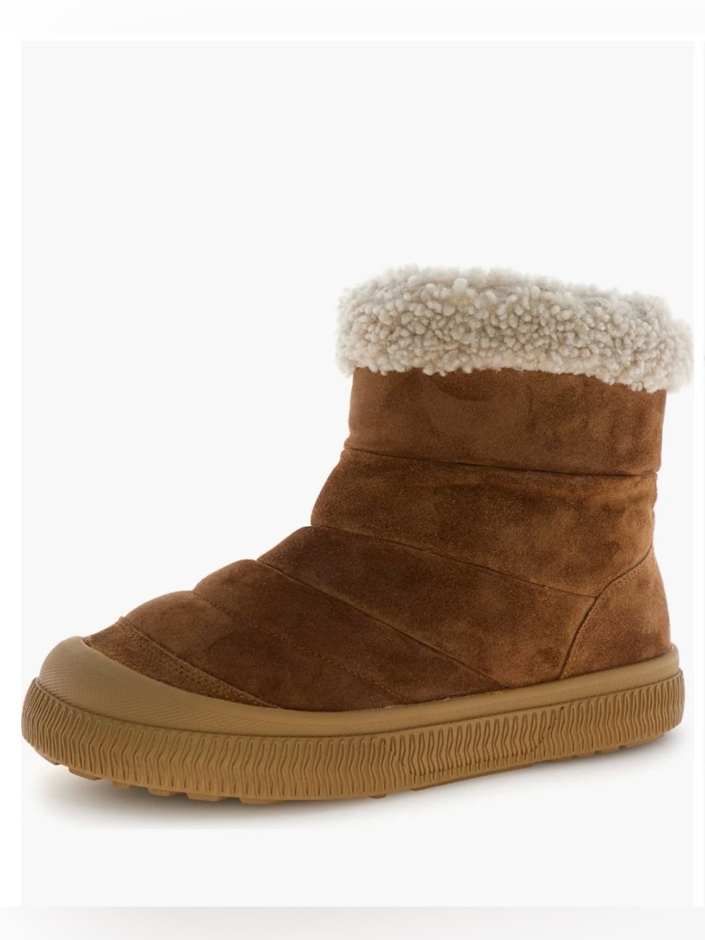 NWT VOILE BLANCHE Pan Genuine Shearling Lined Bootie in Brown - Picture 3 of 16